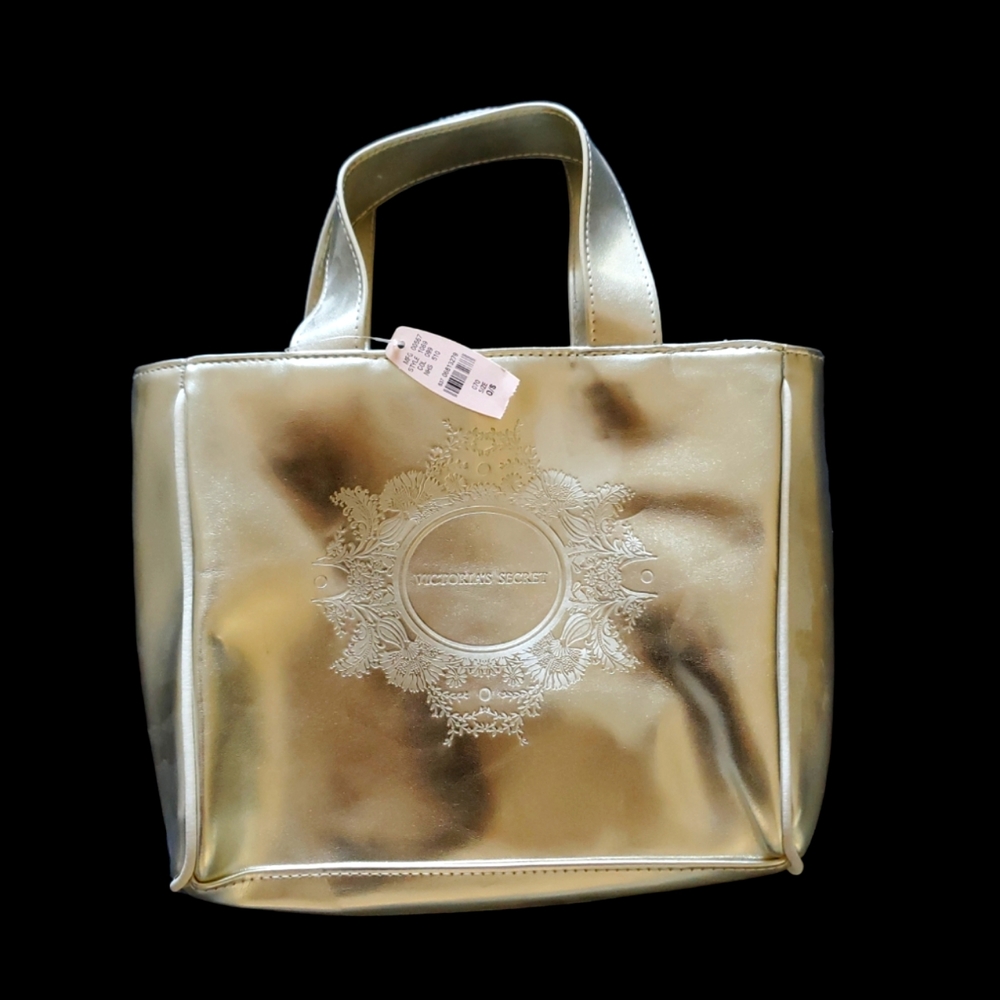 Brand new, Victoria's Secret metallic gold hand bag